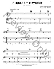 If I Ruled The World piano sheet music cover